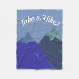 Take a Hike Mountain Peak Fleece Blanket