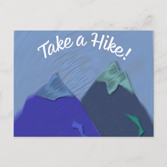 Take a Hike Mountain Peak Holiday Postcard (Front)
