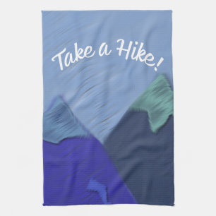 Take a Hike Mountain Peak Tea Towel