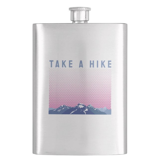 Take a Hike / Outdoor  Adventure Hip Flask (Front)