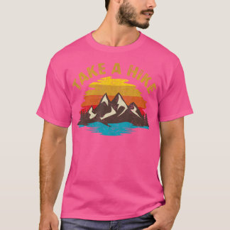 Take A Hike Outdoor Sunset Vintage Style Mountains T-Shirt