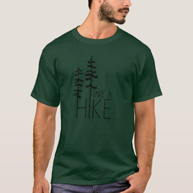 Take a Hike Pine Trees Oversized T-Shirt (Front)