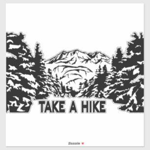 Take a Hike quote monochrome mountain landscape
