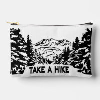 Take a Hike quote monochrome mountain landscape