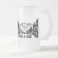 Take a Hike quote monochrome mountain landscape
