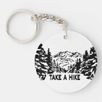 Take a Hike quote monochrome mountain landscape