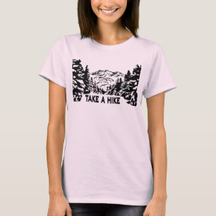 Take a Hike quote monochrome mountain landscape T-Shirt