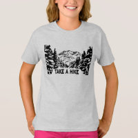 Take a Hike quote monochrome mountain landscape
