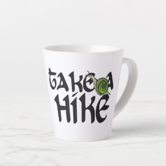 Take a Hike Snail funny snails hiking art Latte Mug