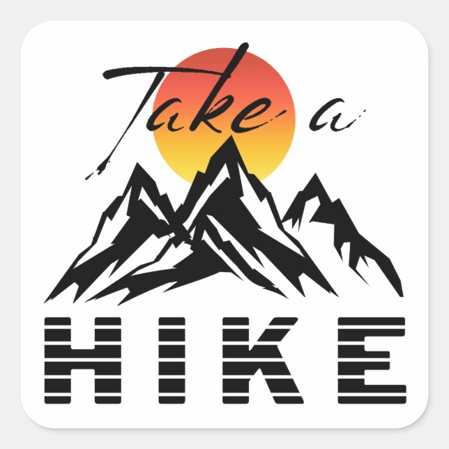 Take A Hike Square Sticker (Front)