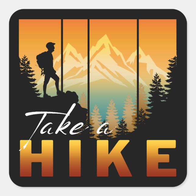 Take A Hike Square Sticker (Front)