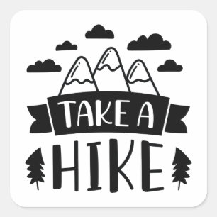 Take A Hike Square Sticker