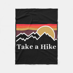 Take A Hike Sun Design Fr Wander Fleece Blanket
