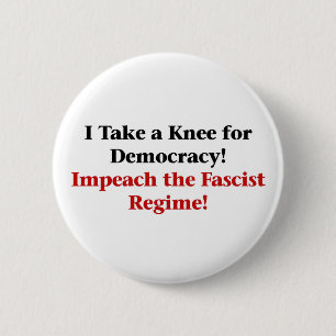 Take a Knee for Democracy 6 Cm Round Badge
