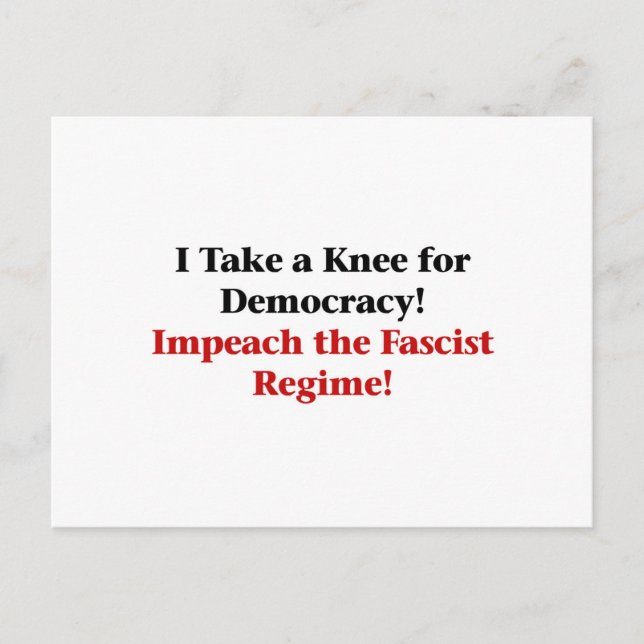 Take a Knee for Democracy Postcard (Front)