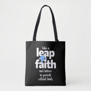 Take A Leap Of Faith & Believe... Mug Tote Bag