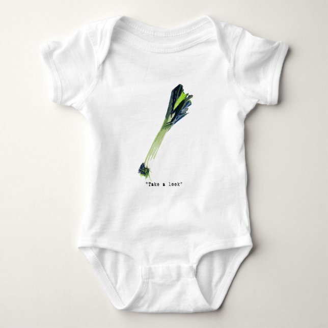 take a leek - light baby bodysuit (Front)