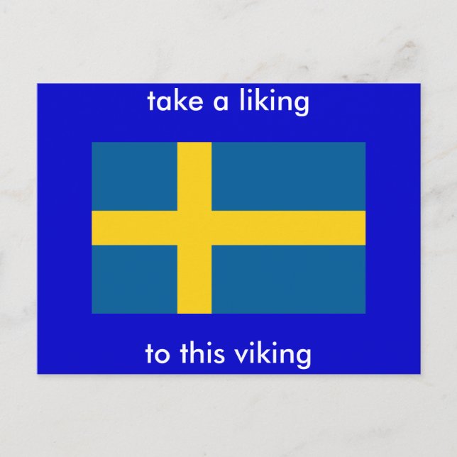take a liking, to this viking postcard (Front)