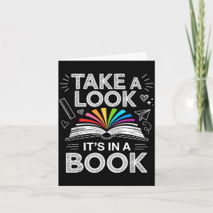 Take a look in a book chalkboard team bookworm card