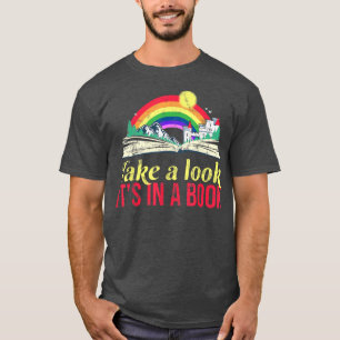 Take A Look It's A Book Retro Rainbow1076 T-Shirt