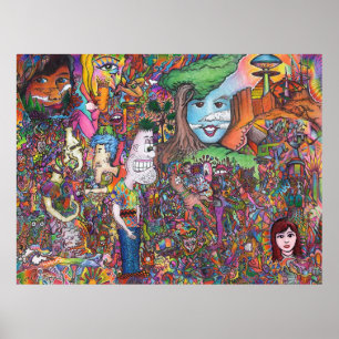 "Take A Look" Psychedelic Art Poster