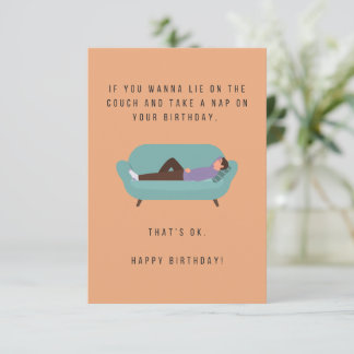 Take a Nap Birthday Card