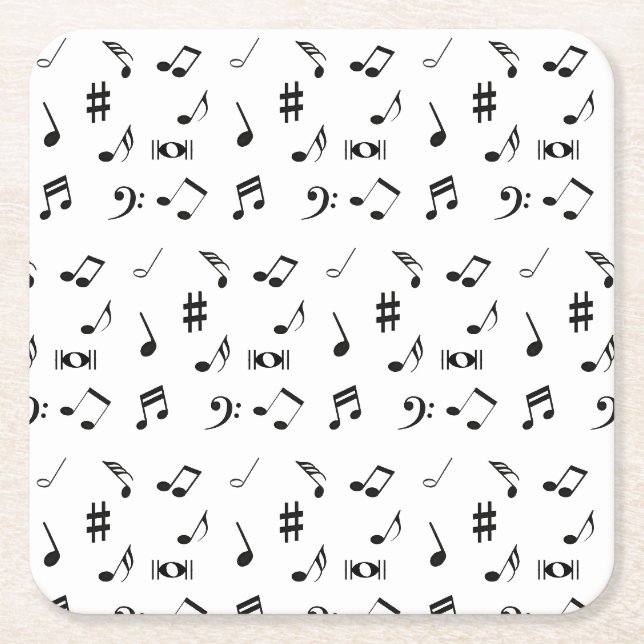 Take A Note Square Paper Coaster (Front)