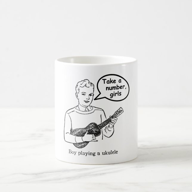 Take a number, girls! (Ukulele) Coffee Mug (Center)