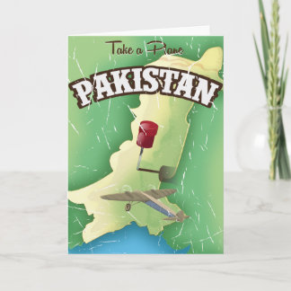 Take a plane Pakistan travel poster Holiday Card
