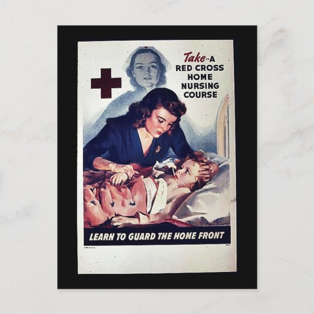 Take-A Red Gross Home Nursing Course Postcard (Front)