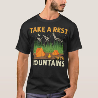 Take A Rest To The Mountains Vintage Camping T-Shirt