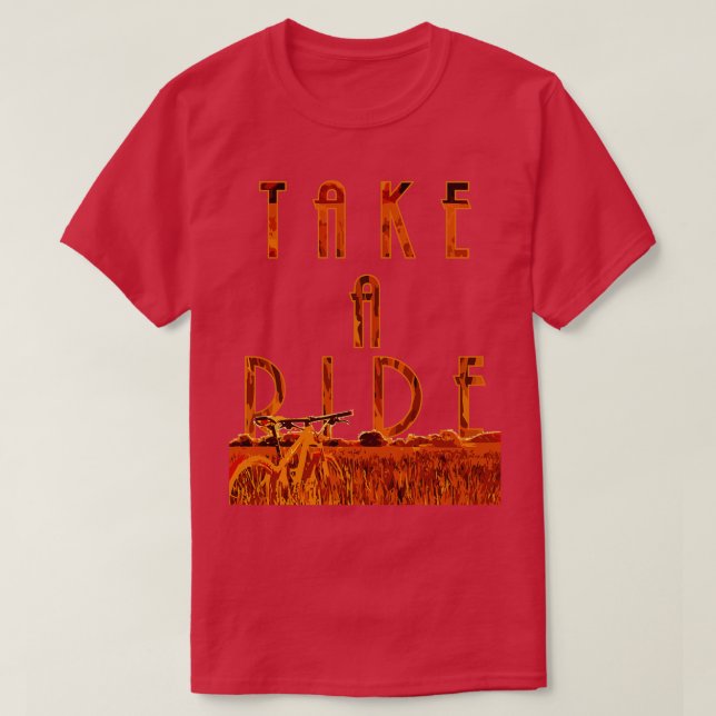 Take a ride Mountainbiker MTB T-Shirt (Design Front)