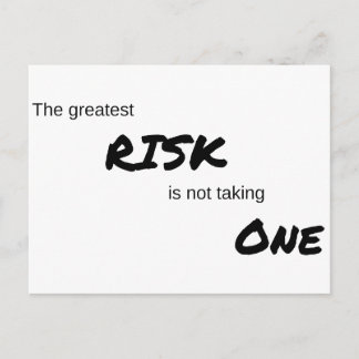 Take a risk postcard