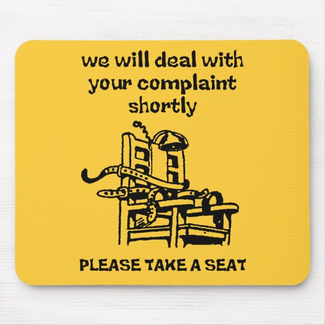 Take A Seat Funny Mousepad Humour (Front)