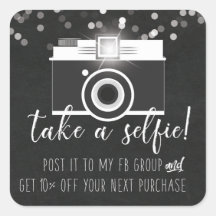 Take a Selfie Customer Loyalty Sticker