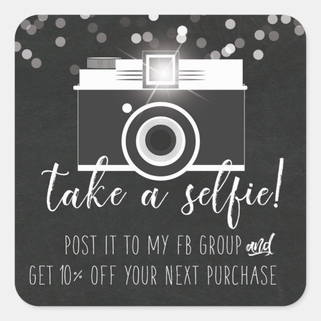 Take a Selfie Customer Loyalty Sticker (Front)