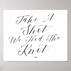 Take A Shot Script Reception Party Bar Sign