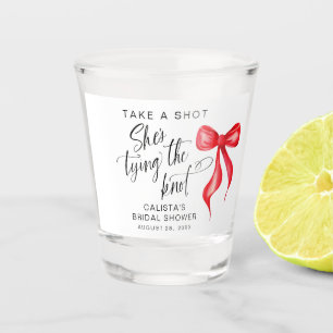 Take a Shot She's Tying the Knot Bridal Shower Glass