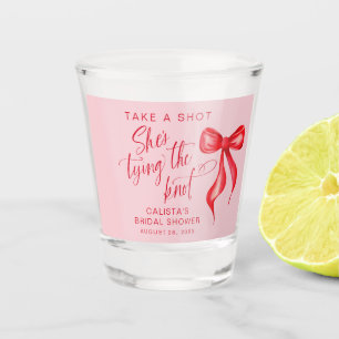 Take a Shot She's Tying the Knot Bridal Shower Glass