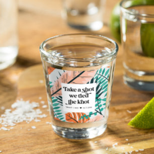 Take a Shot Tropical Beach Wedding Favor Glass