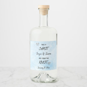 Take A Shot Tying The Knot Personalised Winter   Liquor Bottle Label