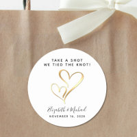 Take A Shot We Tied The Knot Wedding Favour