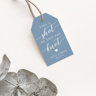 Take a Shot, We Tied the Knot Wedding Favour Gift Tags