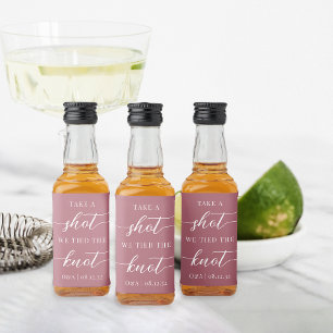 Take a Shot, We Tied the Knot Wedding Favour Liquor Bottle Label