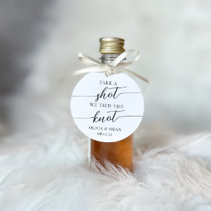 Take a Shot, We Tied the Knot Wedding Favour Tags