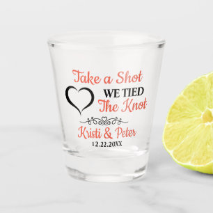 Take A Shot Wedding Toast Glass