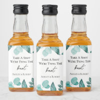 Take a Shot We're Tying the Knot Wedding Teal