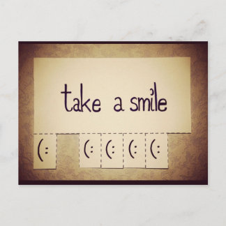 Take a Smile Inspirational Postcard