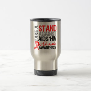 Take a Stand Against AIDS HIV Travel Mug