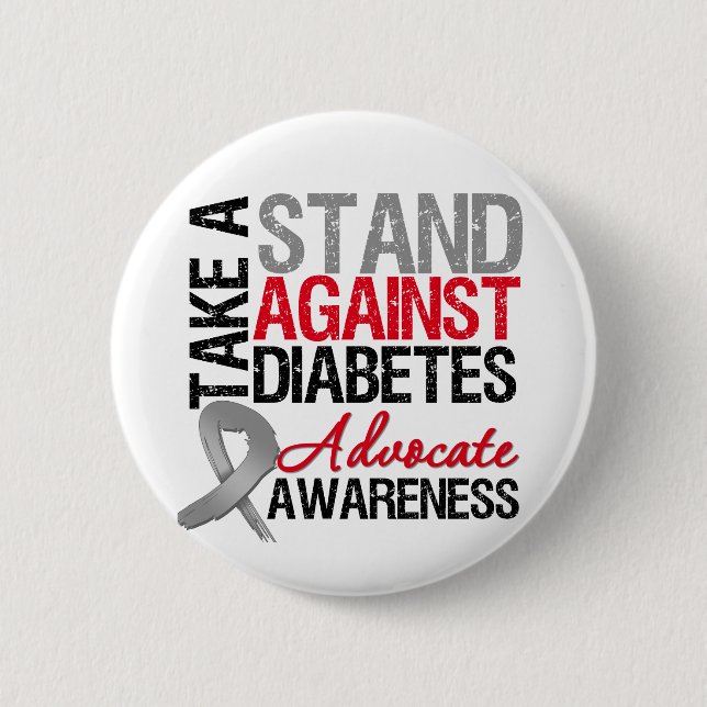 Take a Stand Against Diabetes 6 Cm Round Badge (Front)